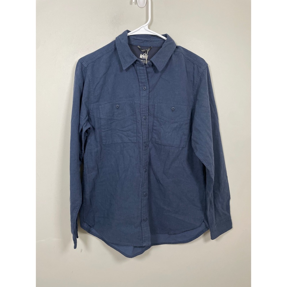 NWT Rei Co-Op Women's Campwell Flannel in Blue Nights Heather Size Medium